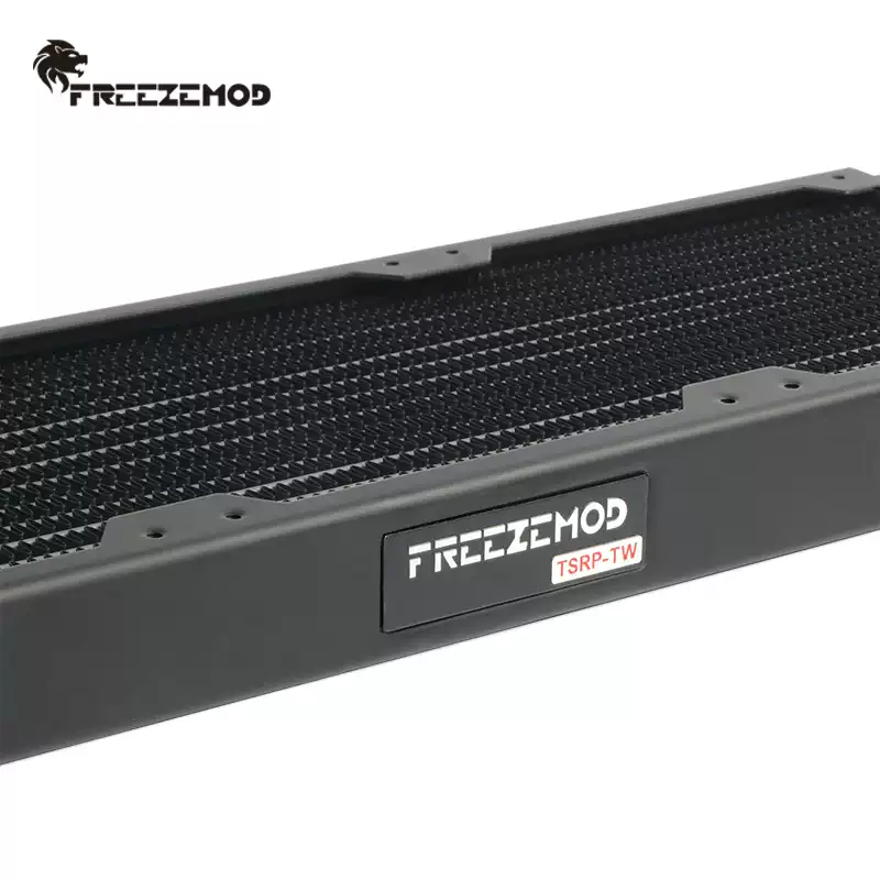 FREEZEMOD电脑水冷铜散热排14扁管TSRP-TW360紫铜翅片12CM风扇位
