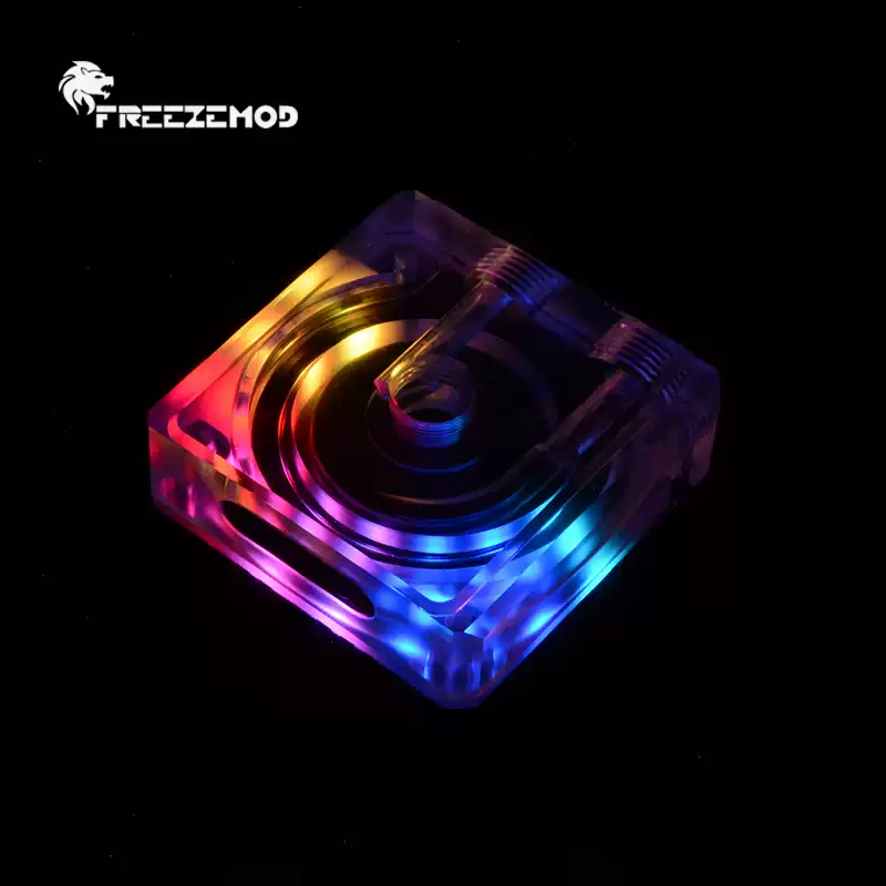 FREEZEMOD电脑水冷循环水泵PU-EF4静音隐藏RGB支持PWM上盖650L/H