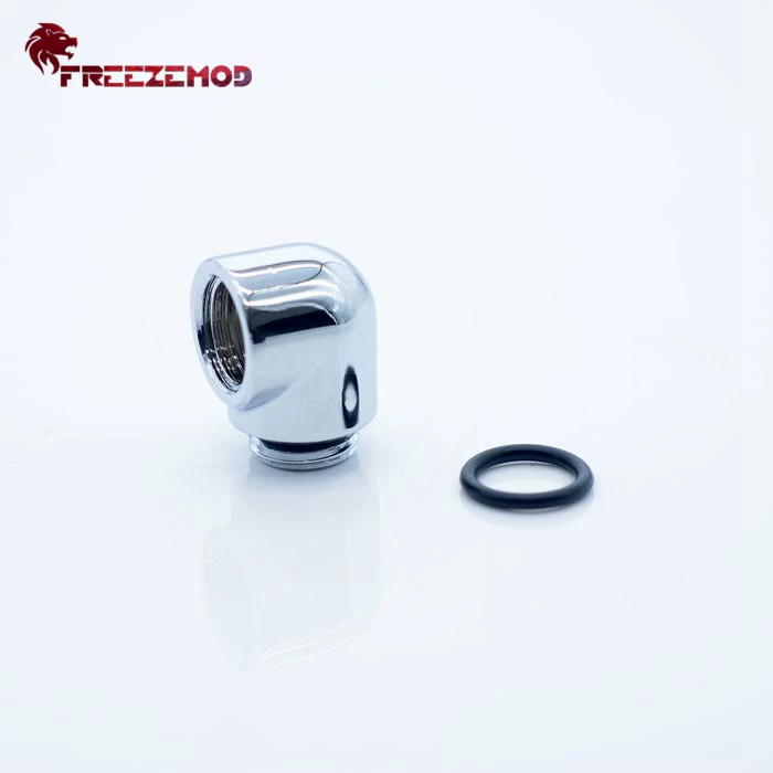 FREEZEMOD电脑水冷NYWT-S90内外牙90度呆头换向转接头G1/4螺纹