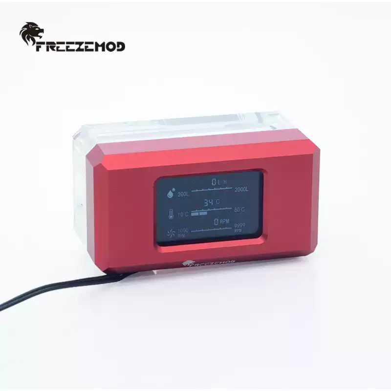 FREEZEMOD电脑水冷2021新款LSJ-ZNR电子流速流量温度计VA液晶屏