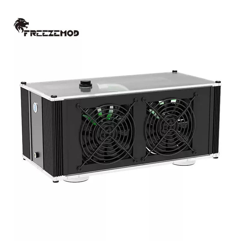 FREEZEMOD桌面笔记本手机水冷散热系统BOX-24YT厚45mm双层散热排