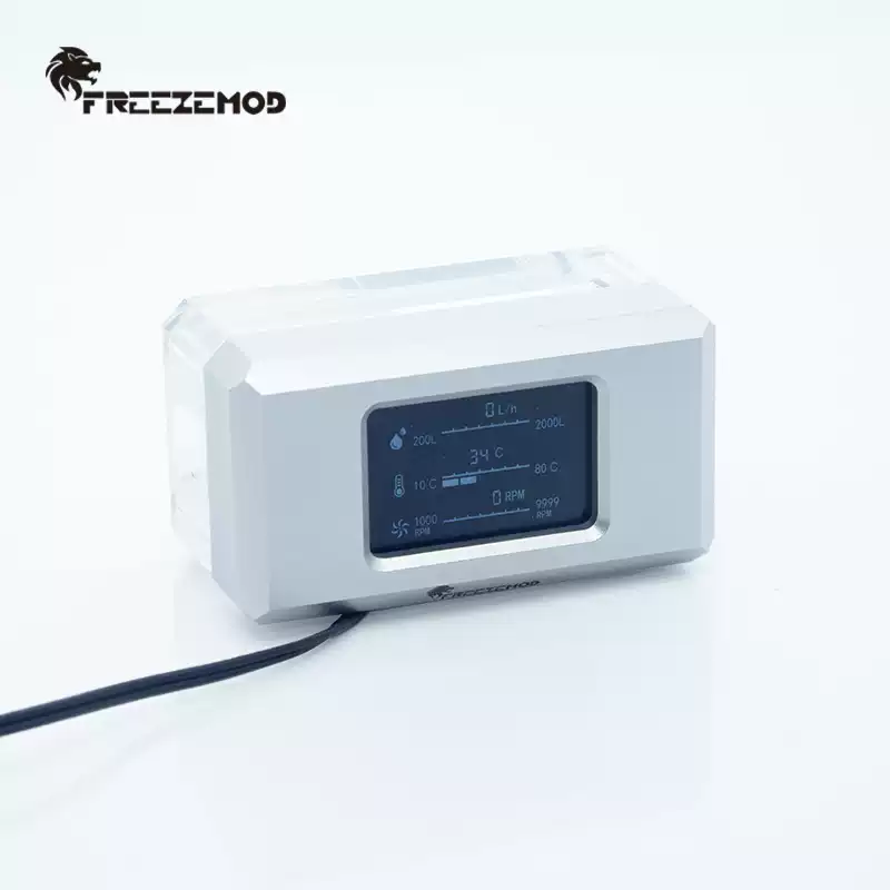 FREEZEMOD电脑水冷2021新款LSJ-ZNR电子流速流量温度计VA液晶屏