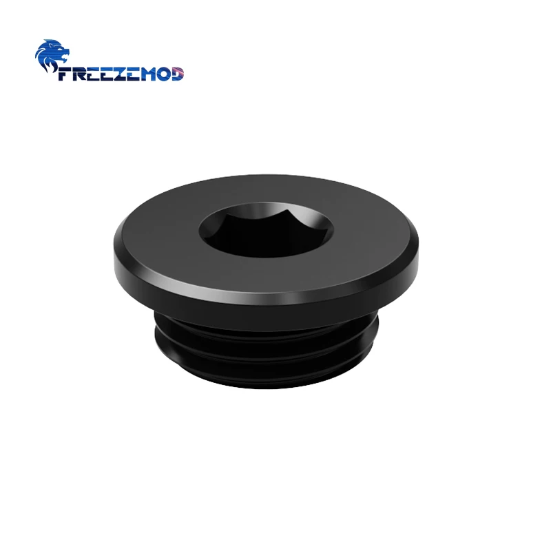 FREEZEMOD电脑水冷超薄止水堵头HDT-LLJ外牙1/4内六角固定总厚8mm