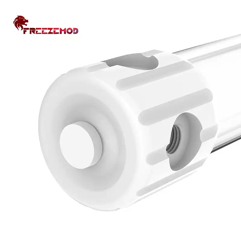 FREEZEMOD水箱光面堵头HDT-PO2止水锁头白色POM赛钢塑料