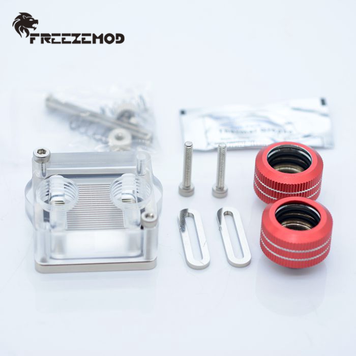 FREEZEMOD透明电脑水冷头南北桥BQ-5285N无人机功放机机器人散热