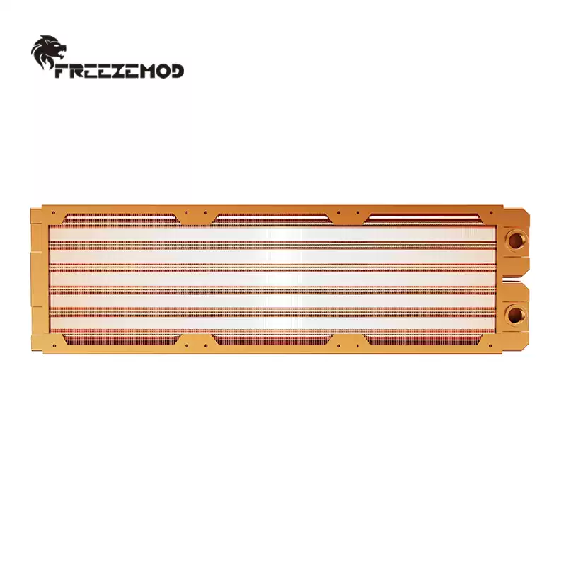 FREEZEMOD全紫铜水冷工业散热排7mm管TSRP-ZT-360CS螺纹双层45mm