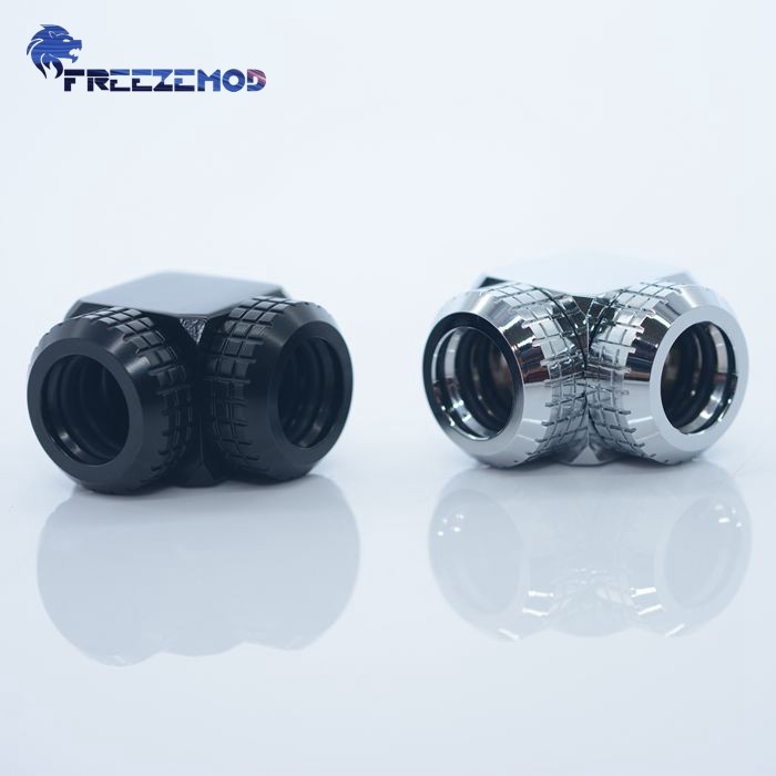 FREEZEMOD电脑水冷12MM硬管直角快拧BYGKN-E90三密封圈90度弯头