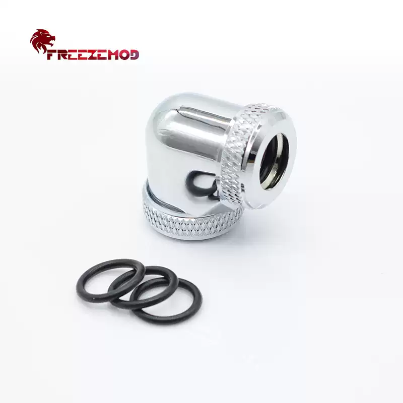 FREEZEMOD电脑水冷硬管90度快拧HYGKN-T12直角对接12MM硬管手拧座