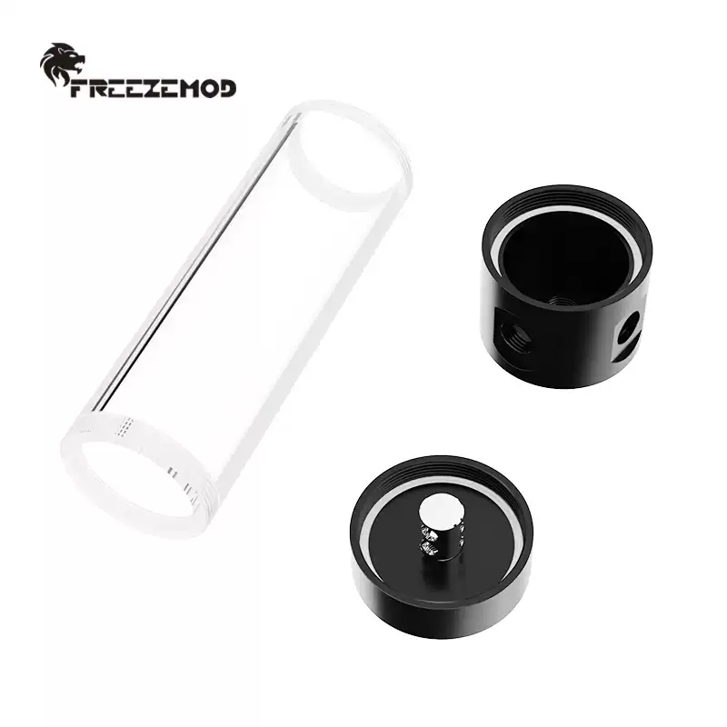 FREEZEMOD电脑水冷2020款YSX-PMA透明圆柱侧出水箱四孔内置消泡器
