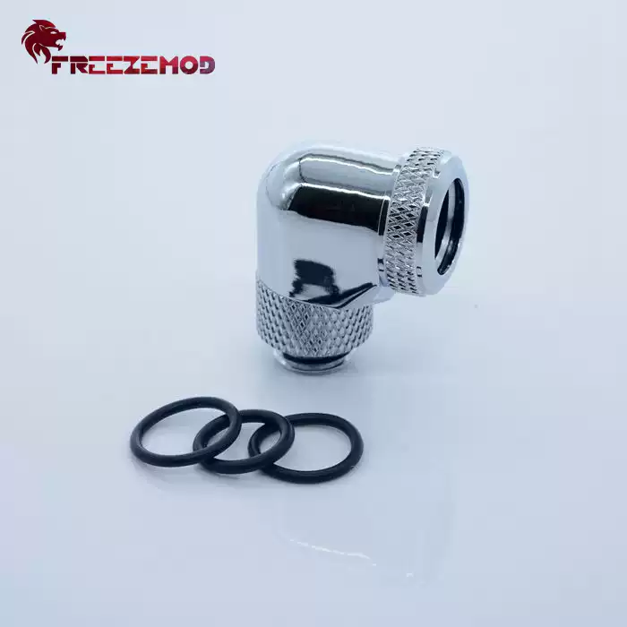 FREEZEMOD硬管360度旋转快拧接头YGKN-L90电脑水冷14mm手拧转接座