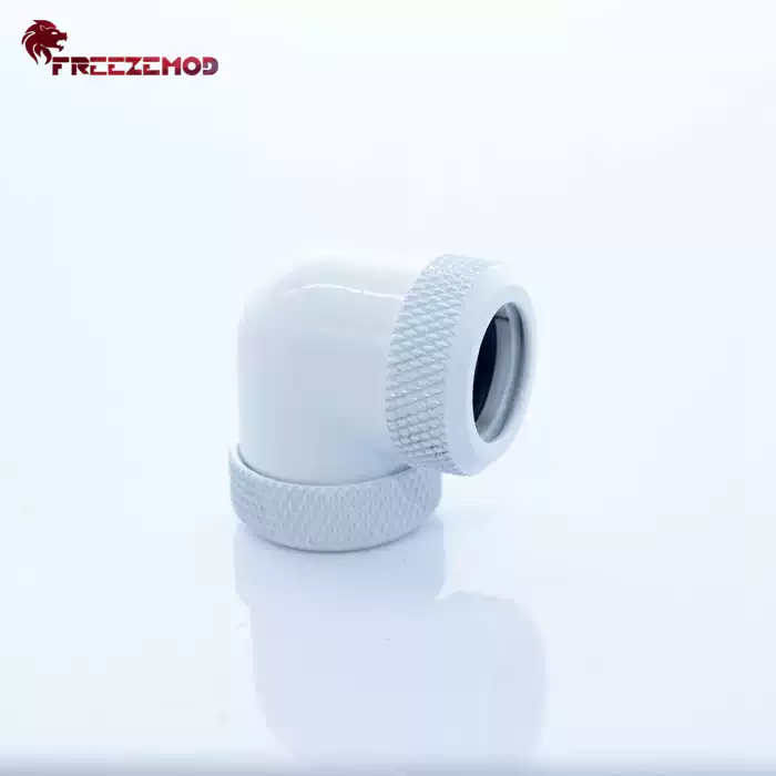 FREEZEMOD电脑水冷硬管90度快拧HYGKN-T90直角对接14MM硬管手拧座