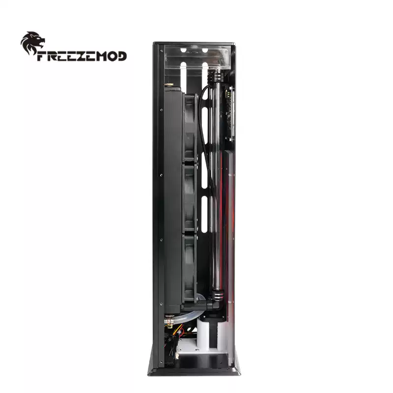 FREEZEMOD高塔一体桌面水冷散热BOX-36YT双层铝排45mm液晶显示屏