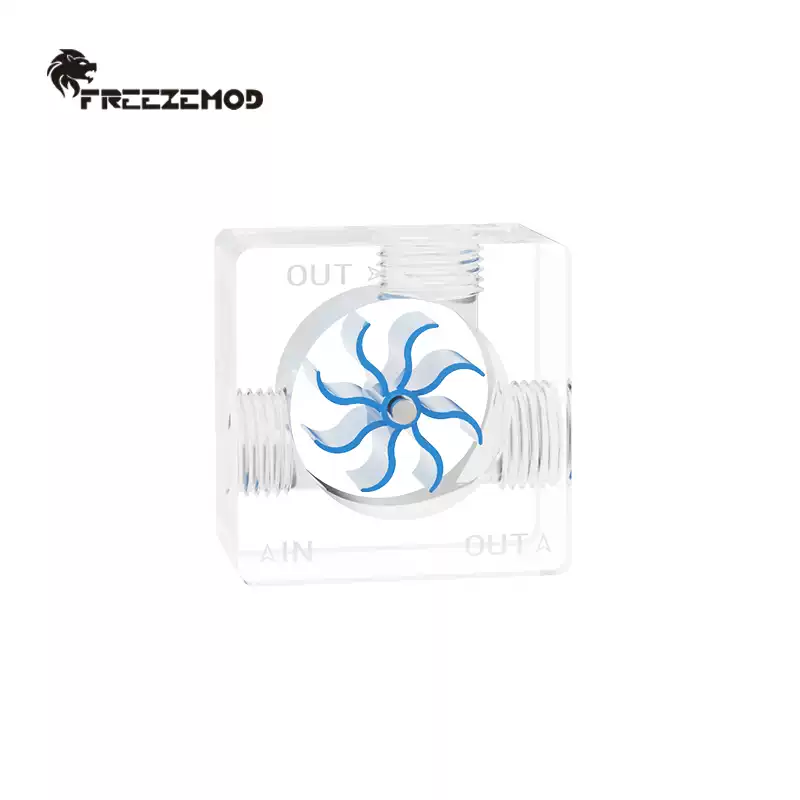 FREEZEMOD水冷流速计LSJ-PM3水流计三通分流管1.29克轻薄叶轮工业