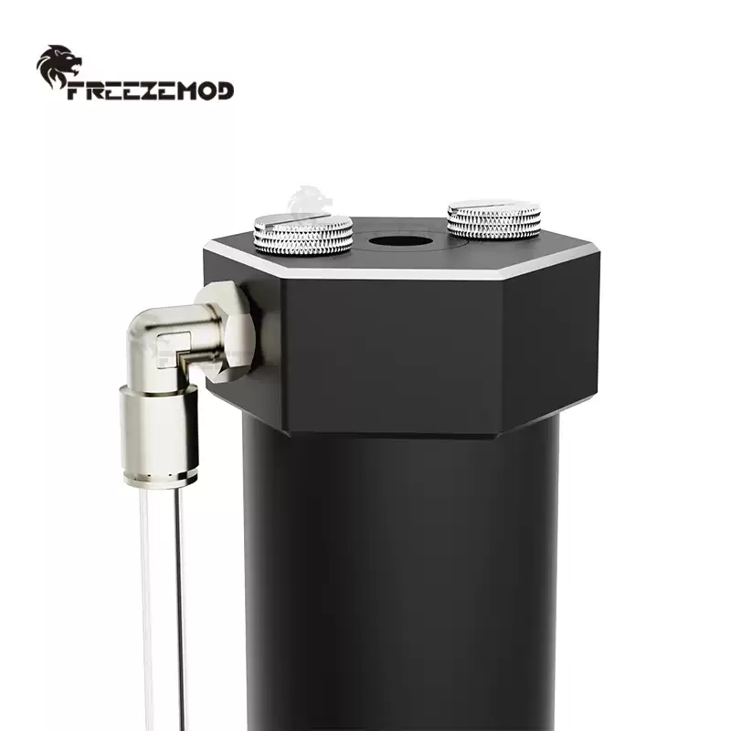 FREEZEMOD散热器水箱旋转硬管接头G1/4内外牙六角扳手位黄铜镀镍