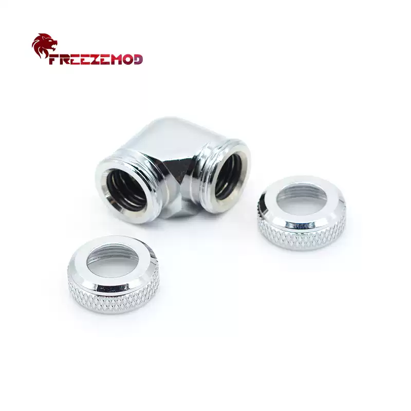 FREEZEMOD电脑水冷硬管90度快拧HYGKN-T12直角对接12MM硬管手拧座