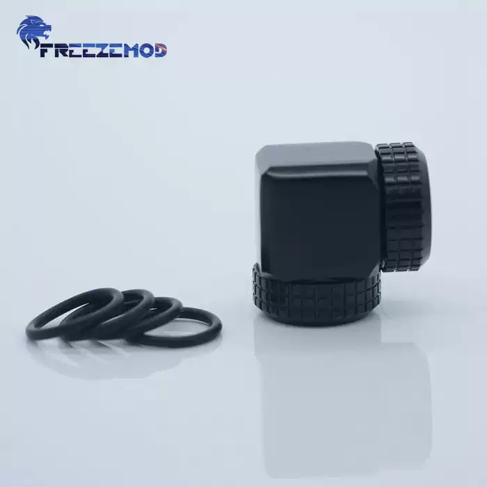 FREEZEMOD电脑水冷12MM硬管直角快拧BYGKN-E90三密封圈90度弯头