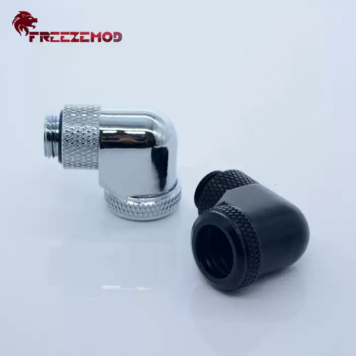 FREEZEMOD硬管360度旋转快拧接头YGKN-L90电脑水冷14mm手拧转接座