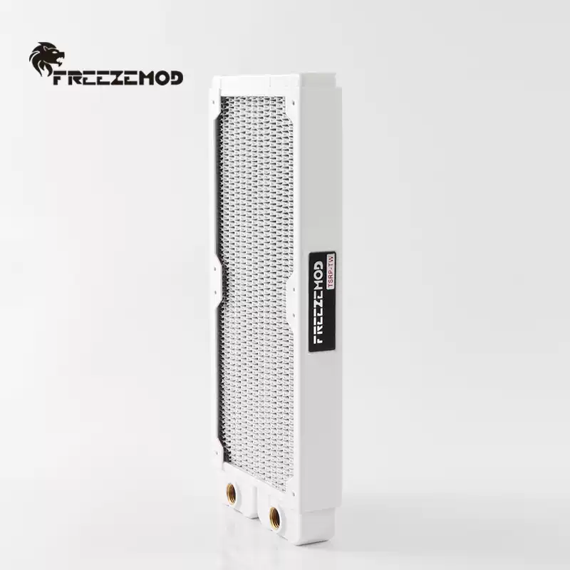 FREEZEMOD电脑水冷铜散热排14扁管TSRP-TW240白紫铜翅片12CM风扇