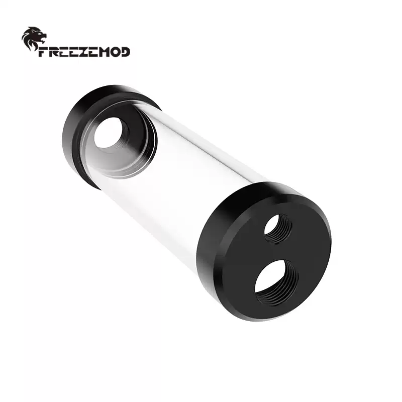 FREEZEMOD矿机水箱YSX-PMB-G4圆柱4分螺纹三孔POM盖G1/2直接50mm