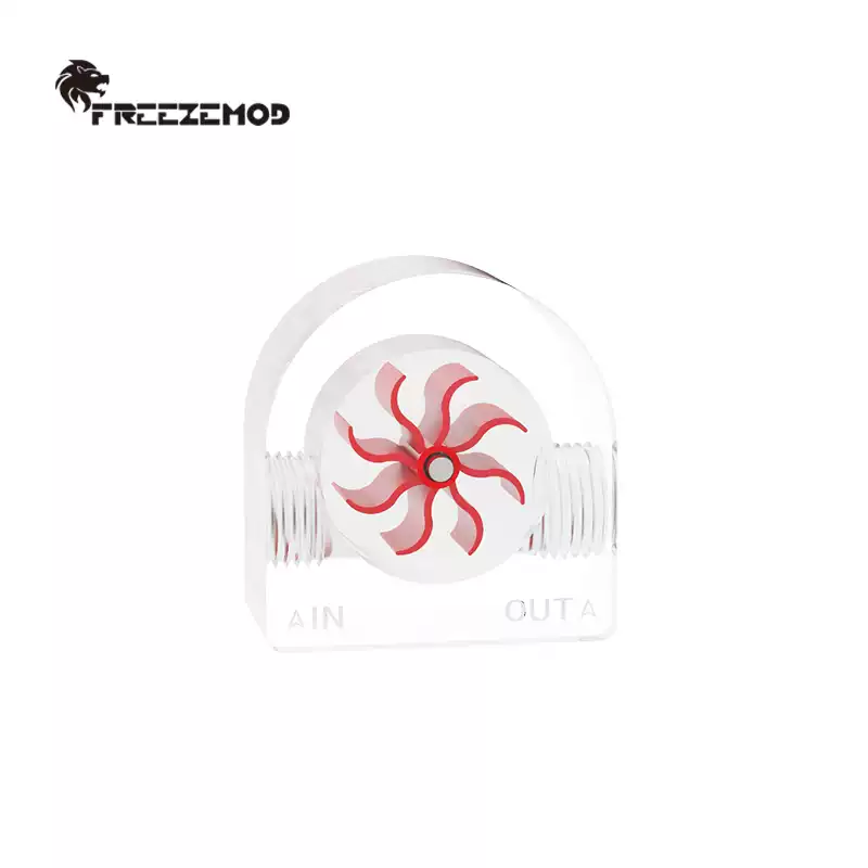 FREEZEMOD水流计LSJ-PM2A电脑水冷半圆流速器1.29克轻薄型叶轮