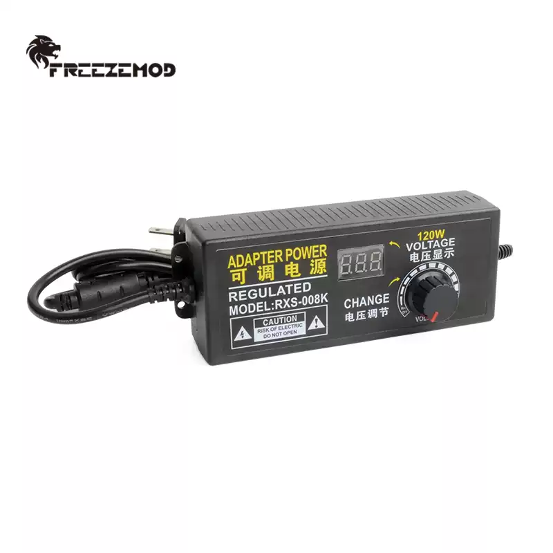 外置电源适配器220V转12V-24V可调速大小电源散热模组水泵风扇用