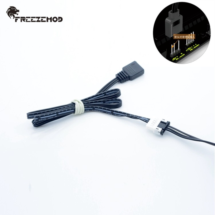 FREEZEMOD电脑机箱灯水冷头灯主板同步线CHTB-5T主板5V极光全彩