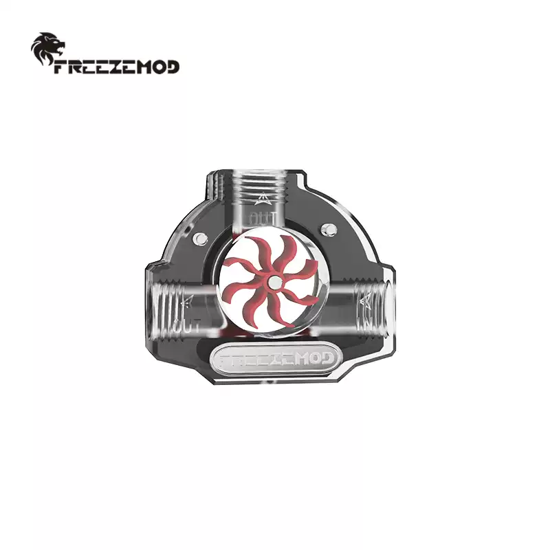 FREEZEMOD电脑水冷流速计LSJ-KJ新盔甲版G1/4螺纹三孔亚克力+POM