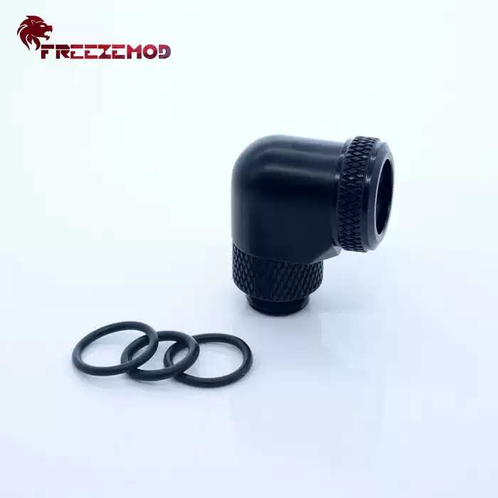 FREEZEMOD硬管360度旋转快拧接头YGKN-L90电脑水冷14mm手拧转接座