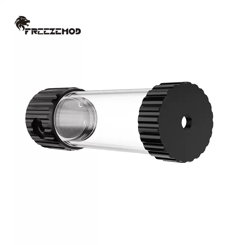 FREEZEMOD工业水冷2023款POM黑白圆柱透明水箱内置过滤YSX-6PM-C