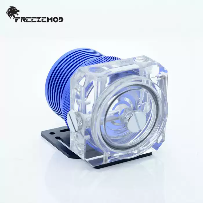 FREEZEMOD国产进口D5水泵散热套件透明泵盖PJ-D5BGTZ支持60MM水箱