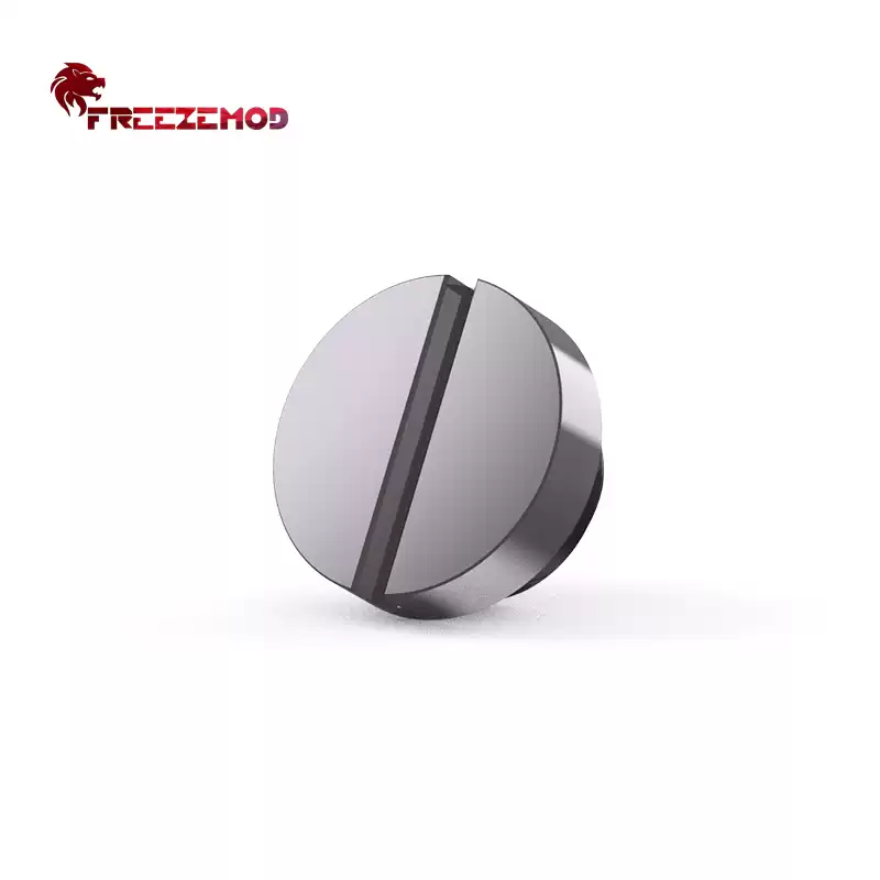 FREEZEMOD电脑水冷23款GDT-YZ光面止水硬币型一字堵头黄铜材质