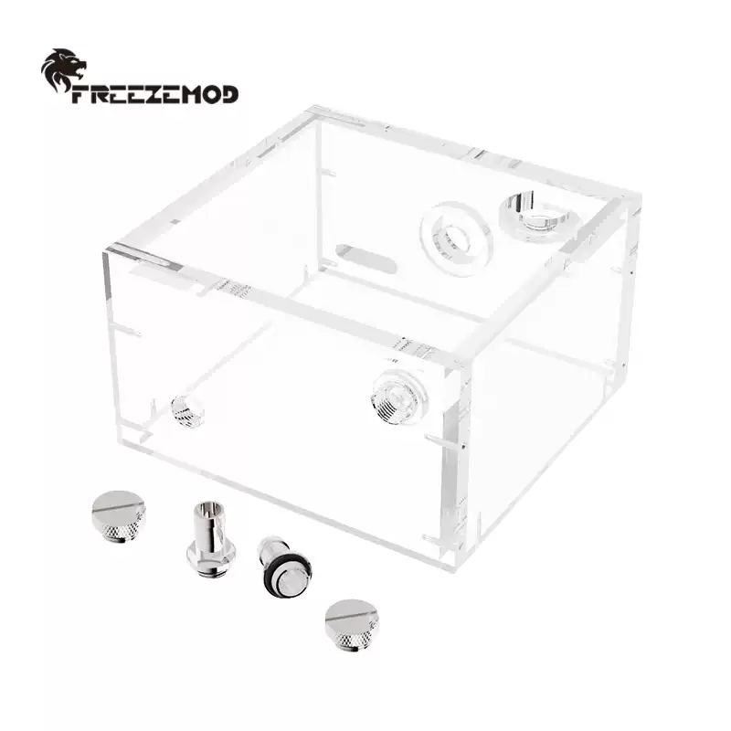 FREEZEMOD全透明亚克力水箱GQSX-Y3双光驱位电脑水冷工业水箱8mm