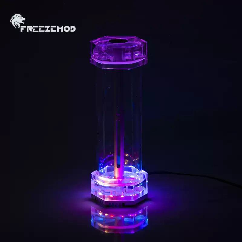 FREEZEMOD电脑水冷RB-LBX六边形透明水箱5V幻彩RGB灯效送控制器