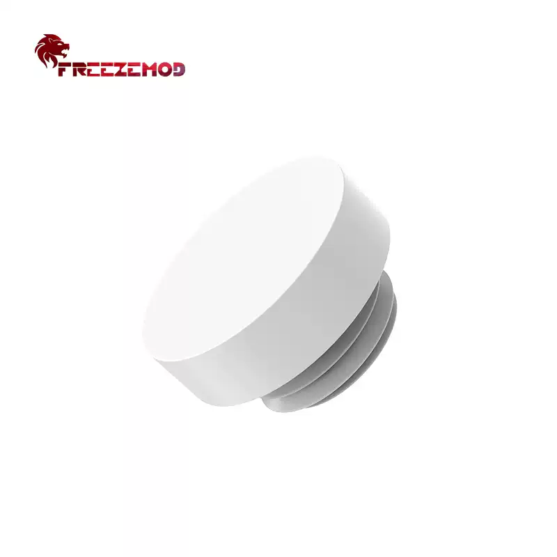 FREEZEMOD水箱光面堵头HDT-PO2止水锁头白色POM赛钢塑料