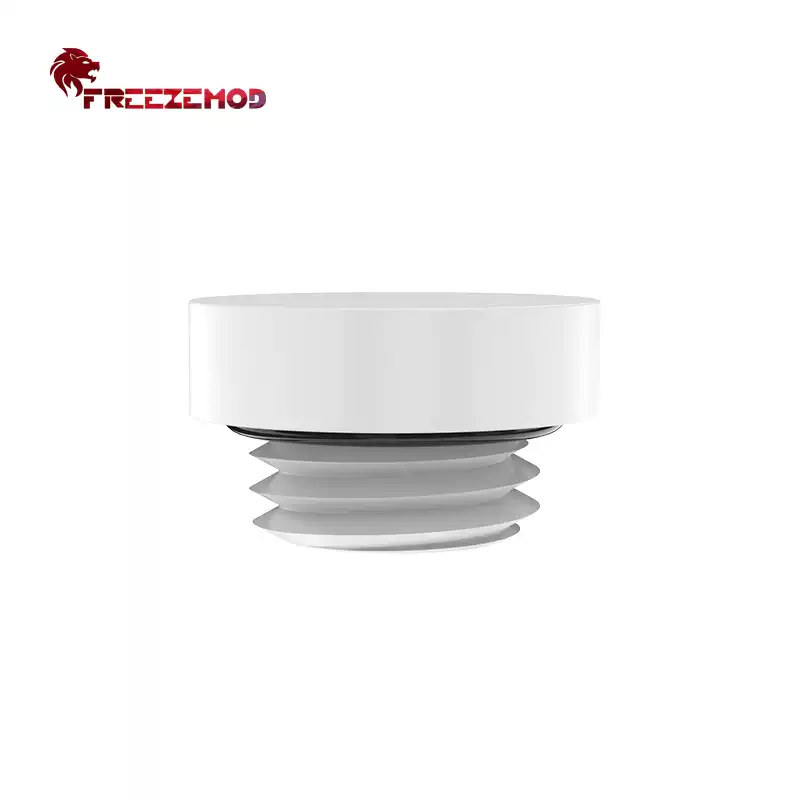 FREEZEMOD水箱光面堵头HDT-PO2止水锁头白色POM赛钢塑料