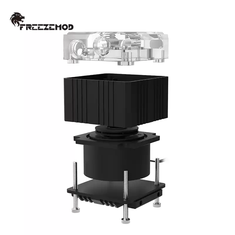 FREEZEMOD电脑水冷循环水泵PU-EF4静音隐藏RGB支持PWM上盖650L/H