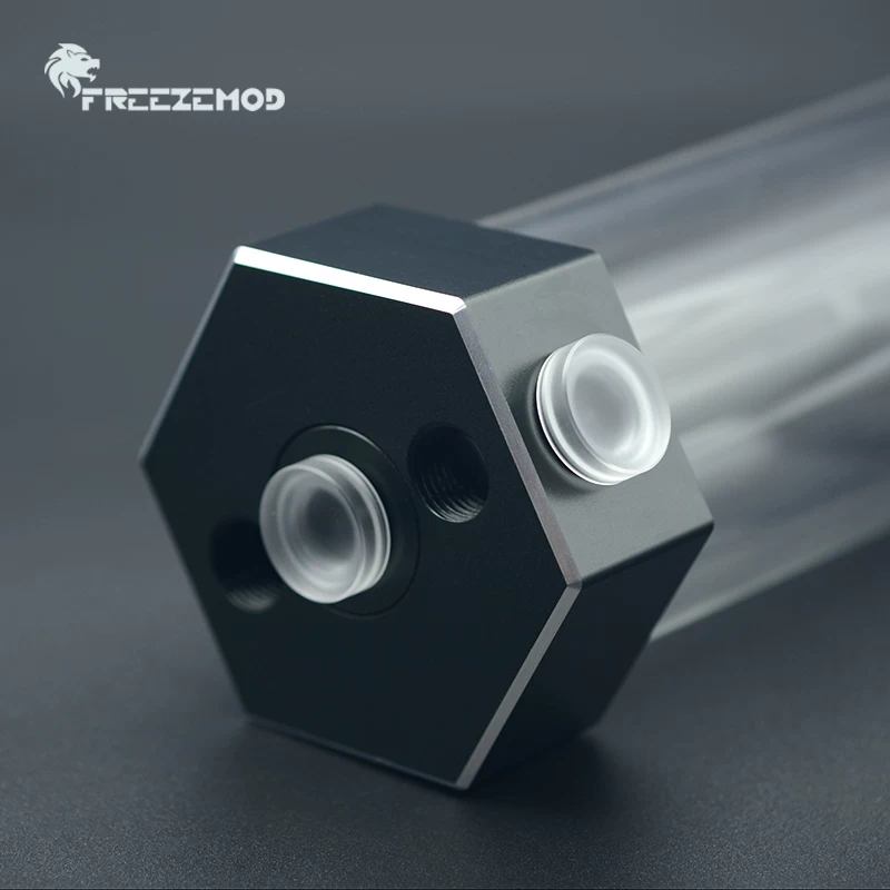 FREEZEMOD亚克力透明光面堵头HDT-PM2光面手拧型止水锁头