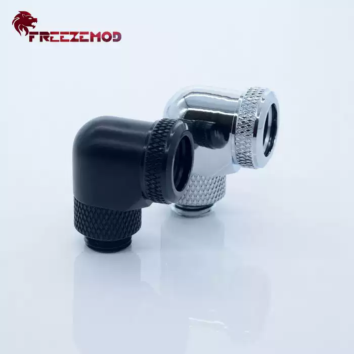 FREEZEMOD硬管360度旋转快拧接头YGKN-L90电脑水冷14mm手拧转接座