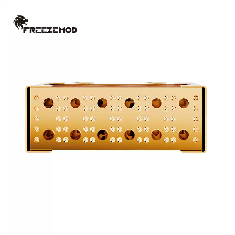 FREEZEMOD全紫铜水冷工业散热排7mm管TSRP-ZT-120SC螺纹双层45mm