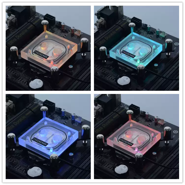 FREEZEMOD电脑CPU水冷头机箱水箱水道板DT-12YD硬灯条12V七彩RGB