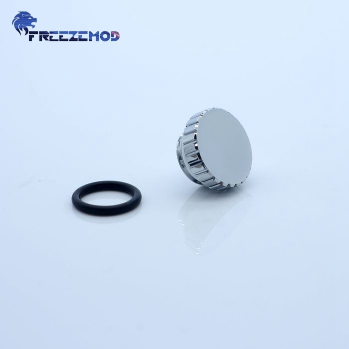 FREEZEMOD电脑水冷接头止水手拧光面堵头BDT-GM黄铜