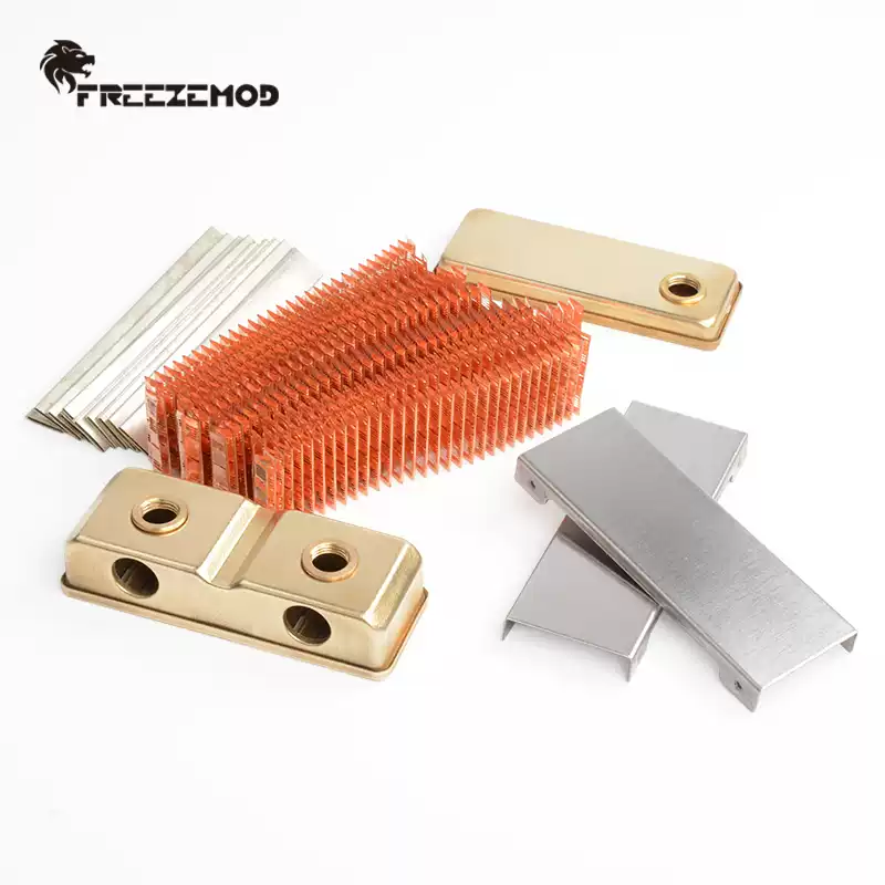 FREEZEMOD铜水冷散热排45MM厚TSRP-HP45-240双层紫铜翅片ROSH认证