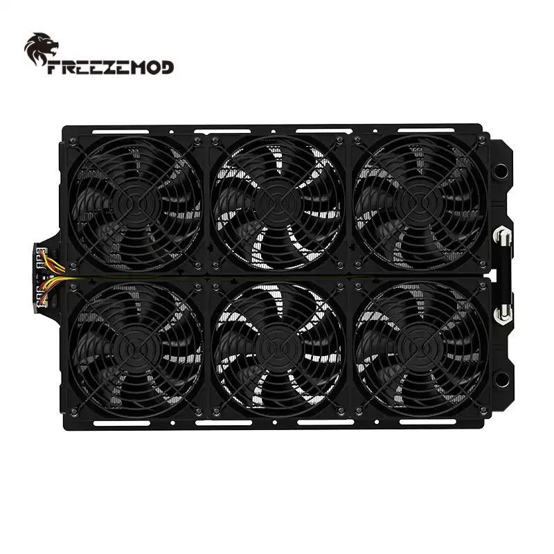 FREEZEMOD全铝合金水冷双散热排安装支架BJ-360配DC口集线器3mm厚