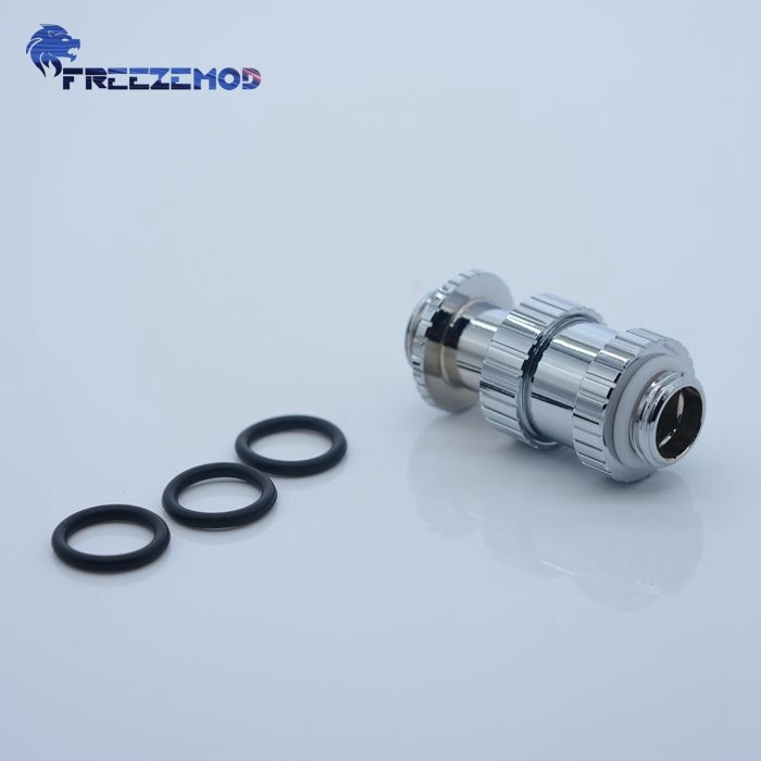 FREEZEMOD全铜电脑水冷接头BSSJT-22显卡SLI交火可伸缩双外螺纹