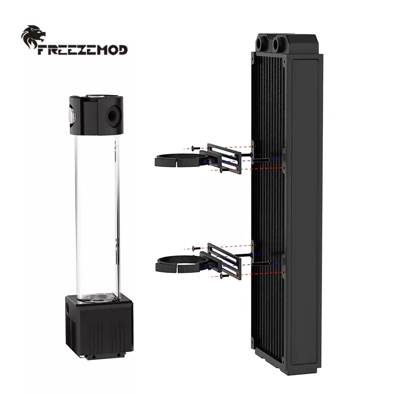 FREEZE水泵一体拓展水箱PJ-PM6SX多彩版金属盖50MM外径配一字堵头