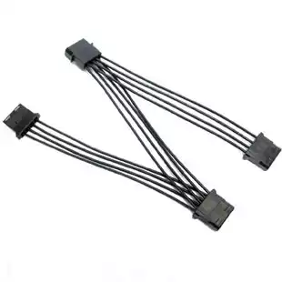 大4P D口一分三 18AWG 黑线版 D口扩展线 13CM+13CM+13CM z型