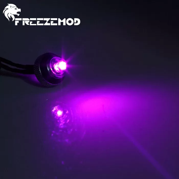 FREEZEMOD DT-LED 12V LED单灯珠水箱打光堵头 水冷灯光美化组件