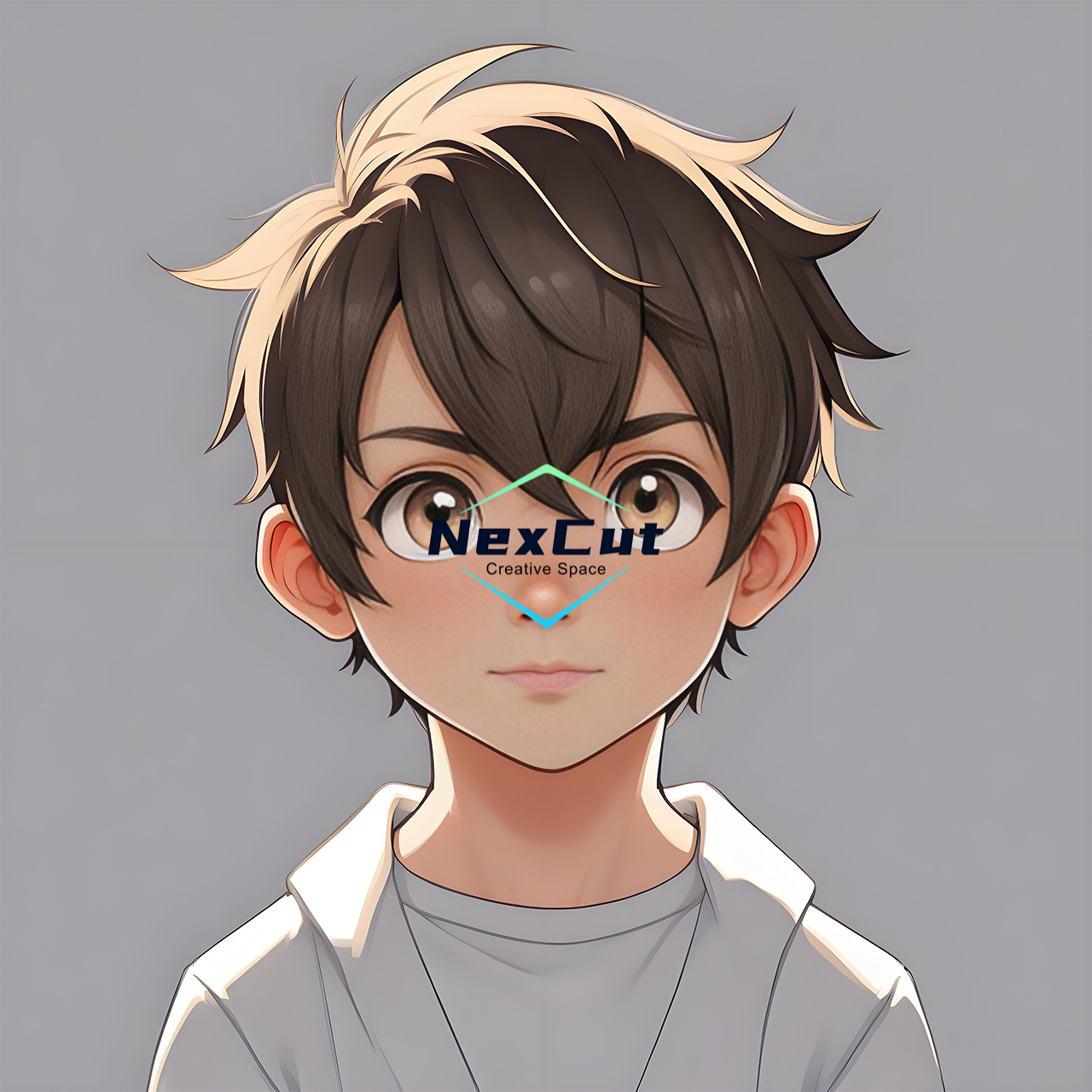 浮雕图-卡通男孩