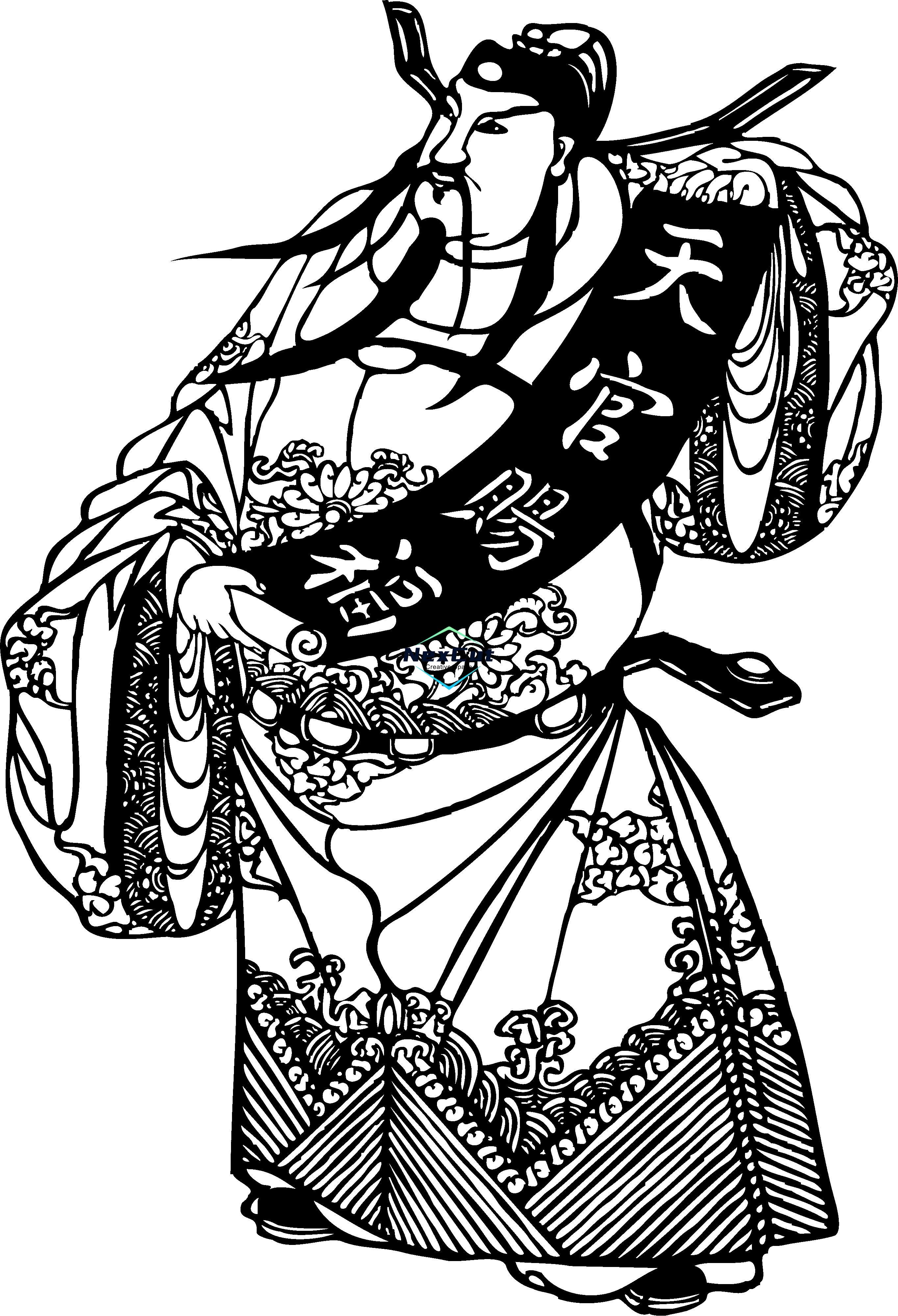 雕刻图-天官赐福