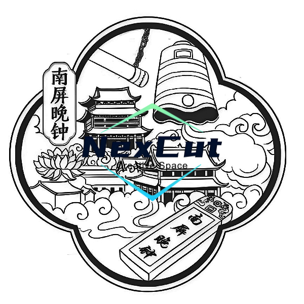 雕刻图-南屏晚钟